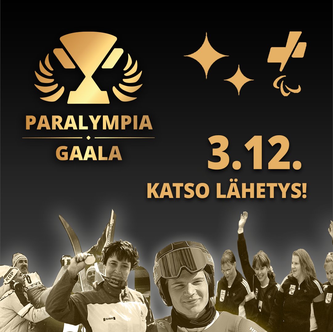 Huomenna, kansainvälisenä vammaisten päivänä lauantaina 3.12. juhlitaan Paralympiagaalassa!✨

🎥 Katso lähetys klo 18.00–19.30!

Kurkkaa ohjelma ja ota linkki talteen:
👉 ow.ly/MsrT50LTTkg

#urheiu #paraurheilu #paralympialaiset #ParalympicTeamFI #MenestysNäyttääSinulta