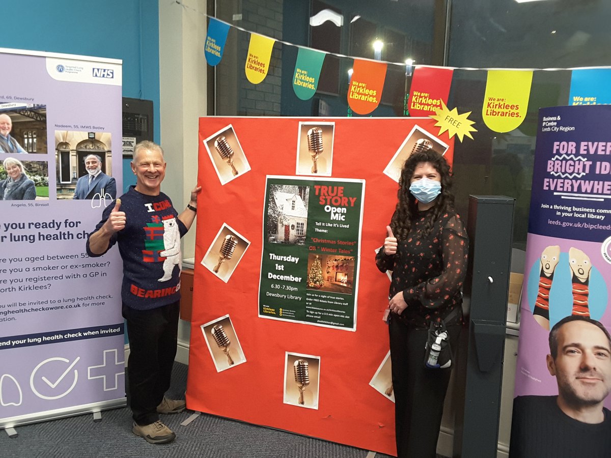 KirkleesLibrary's tweet photo. WHAT A FAB NIGHT LAST NIGHT! 🤩🎅🎄
Thank you to all our 22 Superstars for attending our Open Mic Night at Dewsbury Library. 
Some lovely Christmas Stories and Winter Tales!
Join us for our next one on Thursday 2nd February 2023! https://t.co/6henxFGOeY