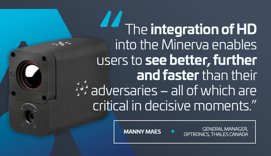 Designed and manufactured in Canada, Thales’ new HD Minerva camera enables soldiers to operate safely and effectively — day and night — in any battlefield environment: thls.co/XWsj50LTTx9