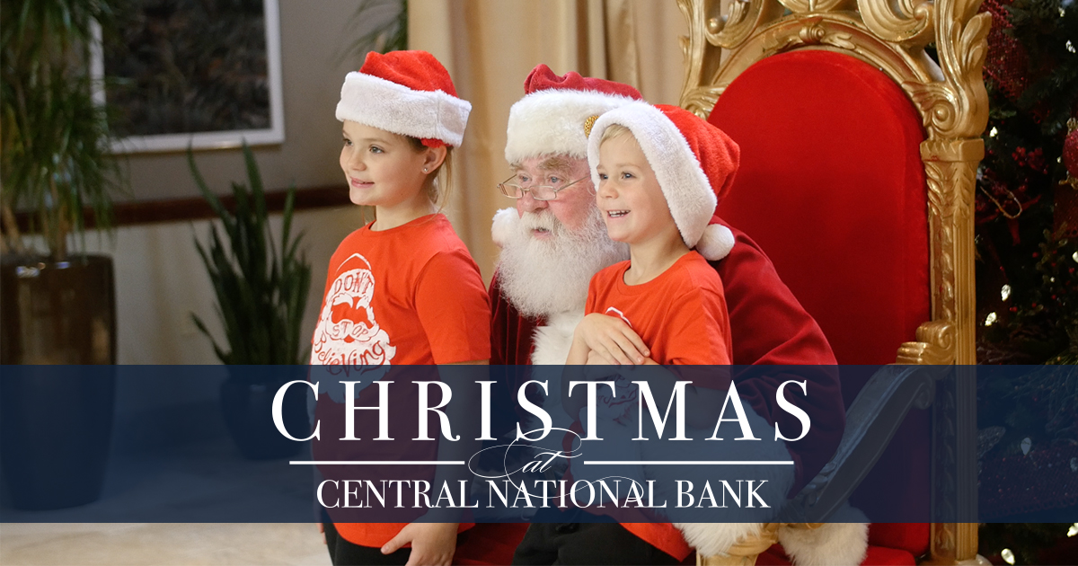 Our 11th Annual Christmas at Central National Bank begins today! For the next three weekends, Santa will be at our Highway 84 banking center for free pictures, cookies, hot chocolate, and more. For dates and times, visit: cnbwaco.com/christmas/