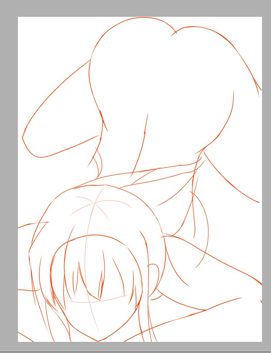 久しぶりに頭が手前に見えるバック構図をカキカキしてたですよ〆('ー`)b
相変わらずムズかしいですな～
それでも昔よりは描けてる気がするですよw 