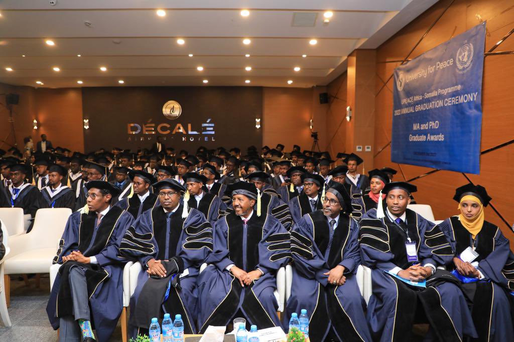 Today I have presented remarks at the <a href="/UPEACE/">University for Peace</a> convocation Ceremony, emphasising the paramount importance of quality education for a productive, sustainable, and peaceful #Somalia. I, along with other graduates acquired a Ph.D. in Peace, Governance and Development.