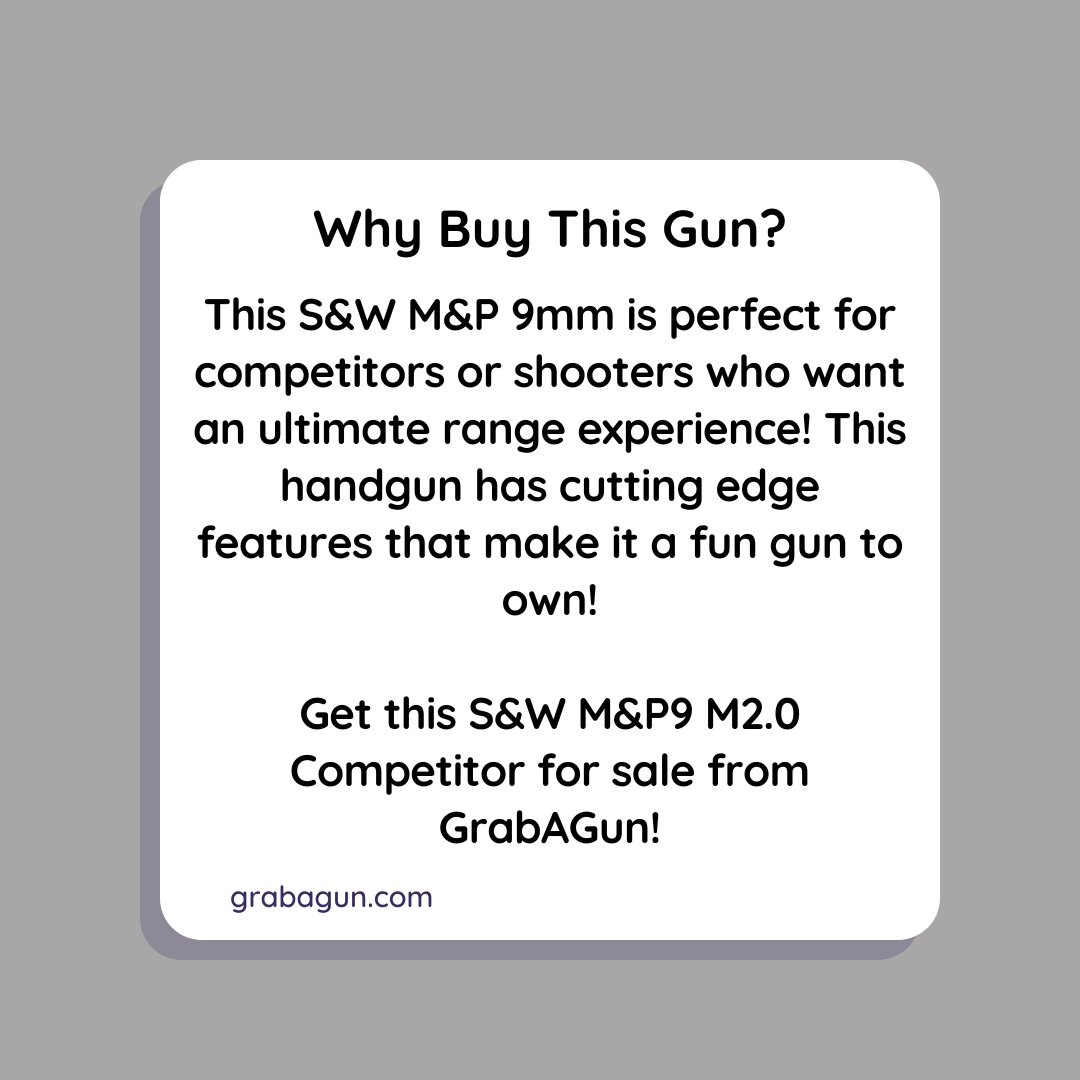 grabagun's tweet photo. Built for competition right out of the box, this Smith and Wesson M&P 9mm is designed to give competitive shooters the edge.
Swipe to learn more about this M&P 9mm handgun for sale. And see the full line up at https://t.co/Sz3qIZAAaF
#SmithAndWesson #MP9 #SWMP9 #MP9mm https://t.co/EYVhPWYZjI