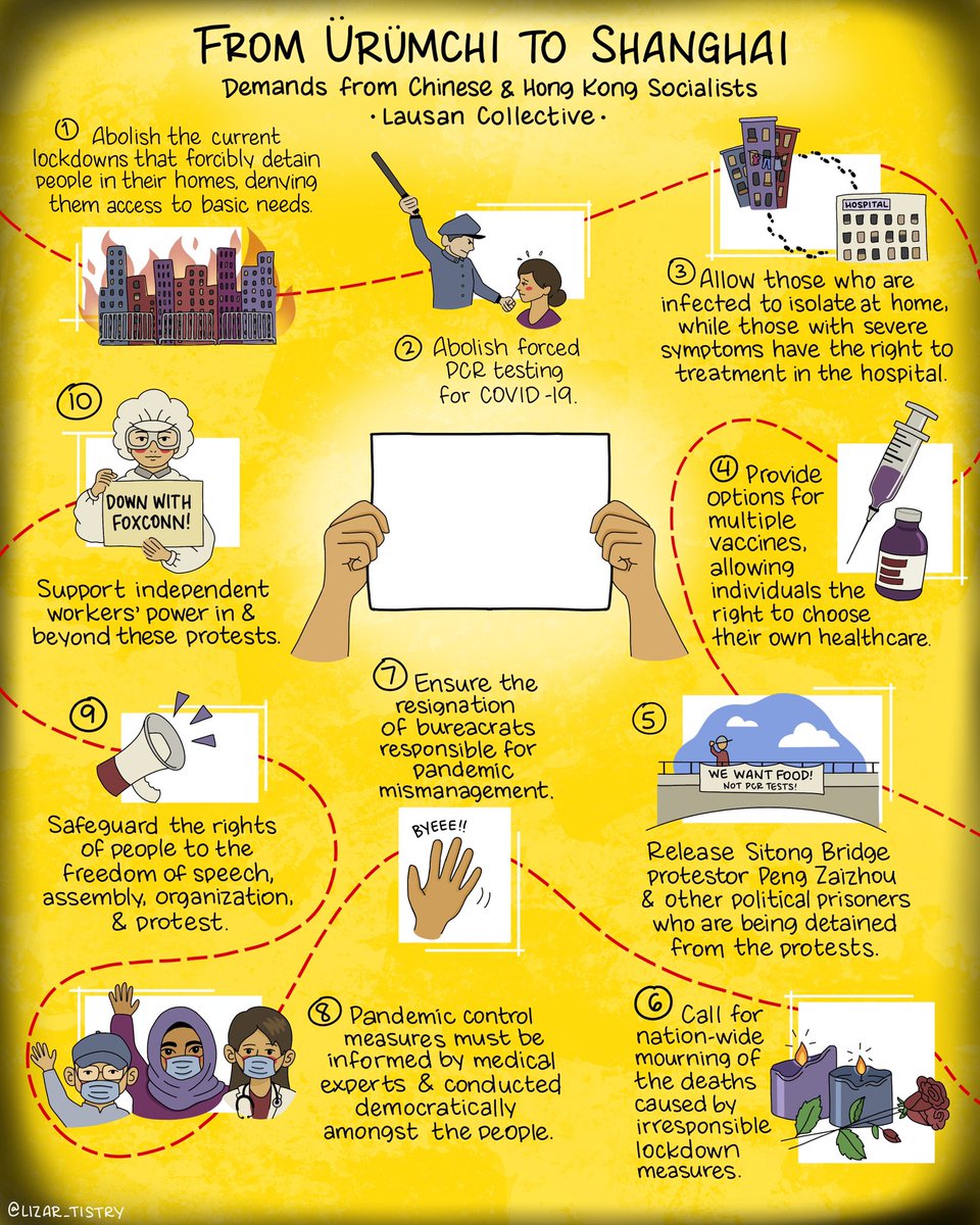 lizar_tistry's tweet image. “More urgently than ever, Han Chinese residents of Xinjiang and in other regions of China must continue to center the struggle of Uyghurs and oppressed minorities and fight alongside them.” @lausanhk 

#A4Revolution #ChinaProtest