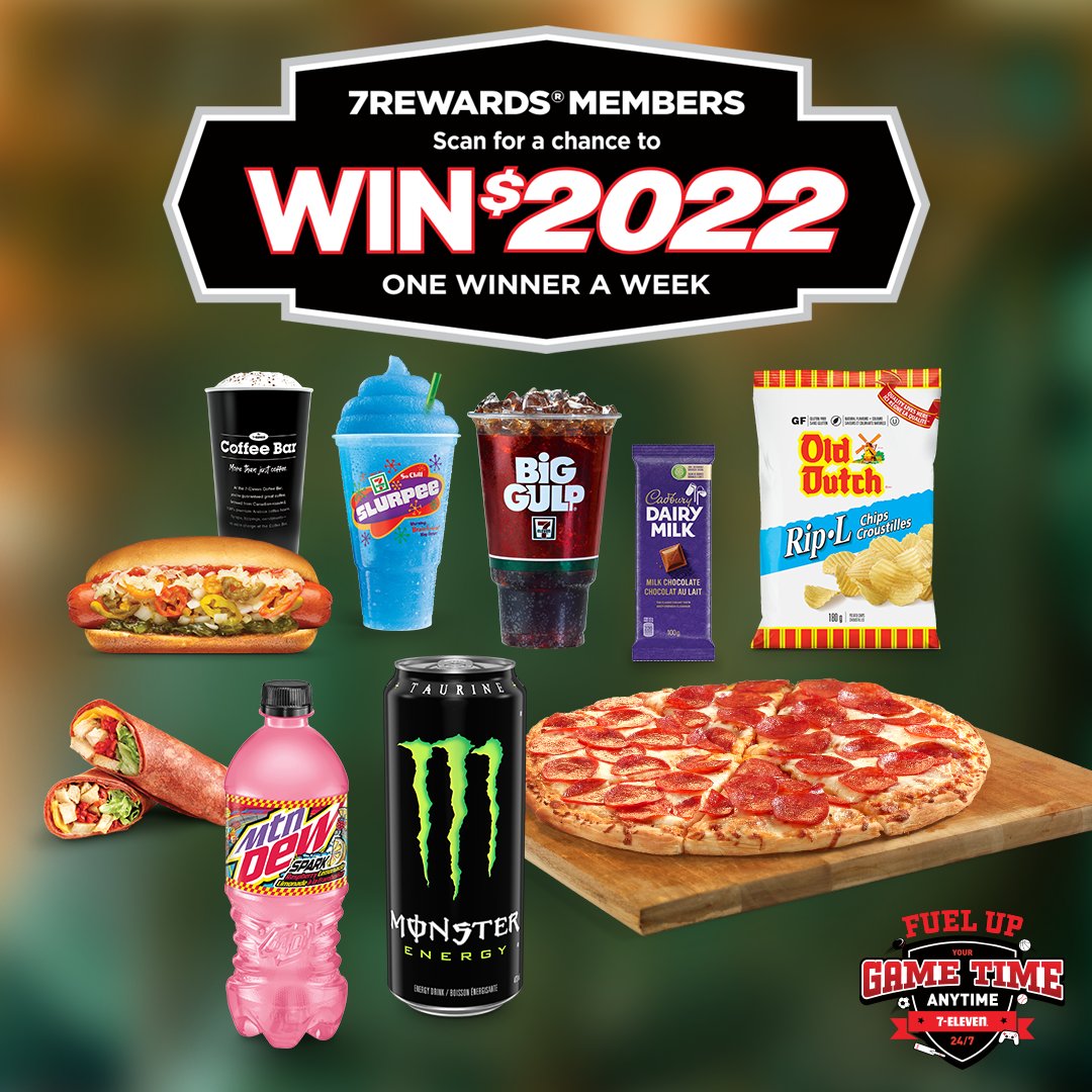 7ElevenCanada's tweet image. When you need all the fuel you can get for that holiday gaming marathon. Make sure to scan your 7Rewards for a chance to win $2022 CASH a week! 5 entries for participating products, 10 entries for 7Now delivery. Start scanning fam 😎 #7ElevenCanada #SevForTheWin