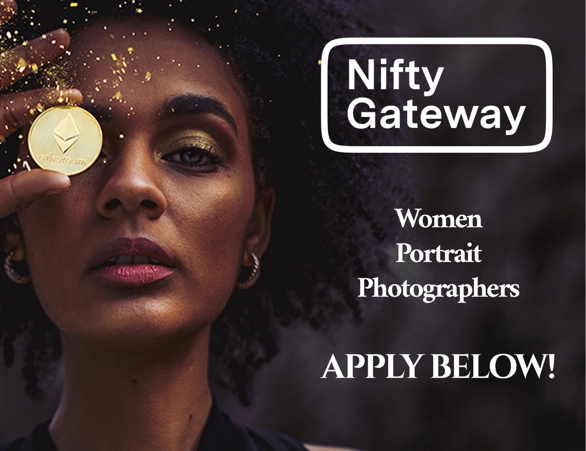 📢 LOOKING FOR WOMEN PORTRAIT PHOTOGRAPHERS FOR <a href="/niftygateway/">Nifty Gateway Studio</a> 📢

For my 1st drop as a Publisher I will turn to my passion: portrait photography.

To apply:
🔥Must be a WOMAN
🔥Share your 📷 portraits 
🔥Use #WildNature
🔥Tag 1-3 women togs 
🔥RT
🔥Closes 9th of Dec

+ info ⬇️