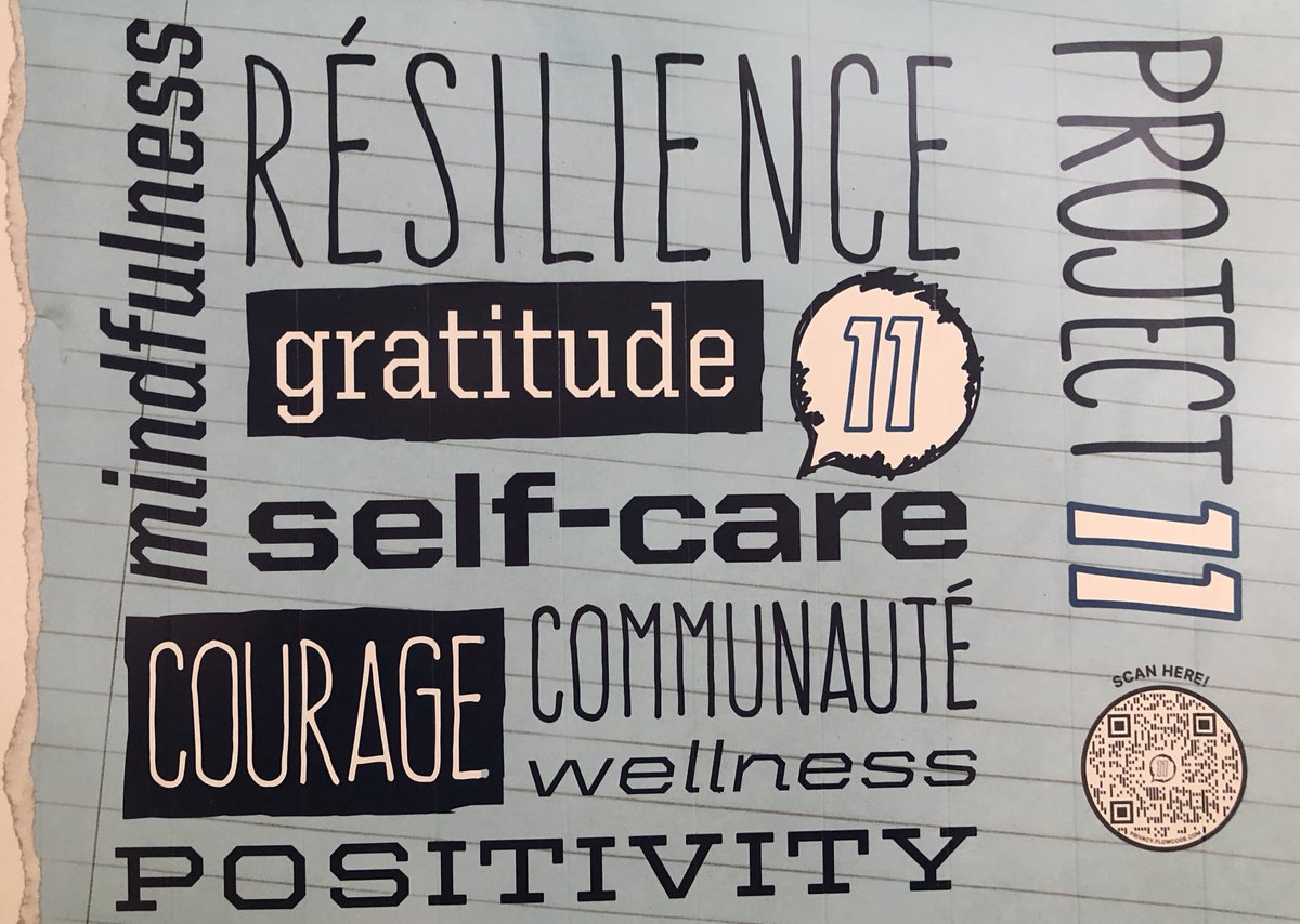 bw_RETSD's tweet image. Our Grade 6 students had a blast cheering on the @ManitobaMoose during Project 11 Day in support of mental health. @RETSDschools