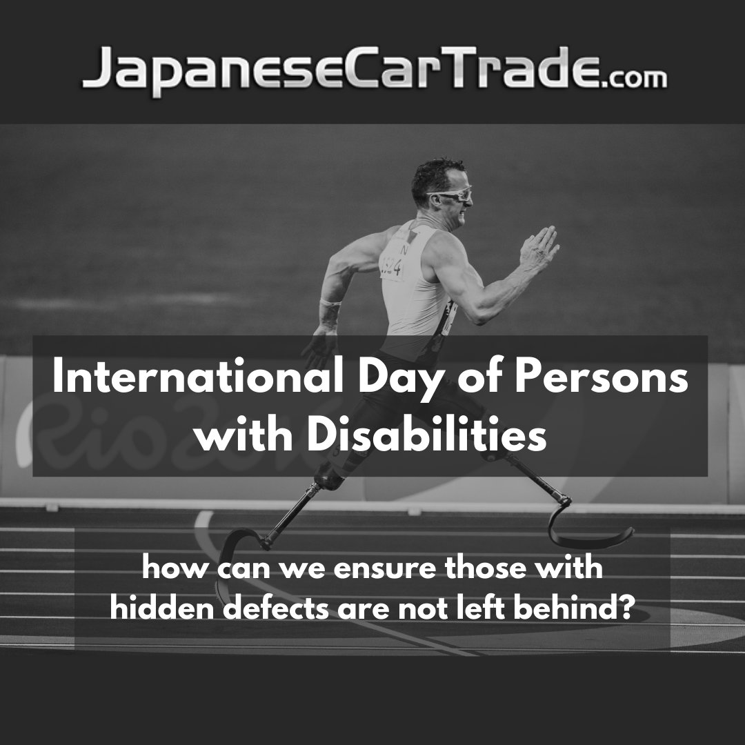 JapanUsedCars's tweet photo. Let's celebrate International Day of Disabled Persons with https://t.co/J7SX4FsOv4!

International Day of Persons with Disabilities is an international observance promoted by the United Nations since 1992. It has been observed with varying degrees of success around the planet. https://t.co/t1JniSA5AW