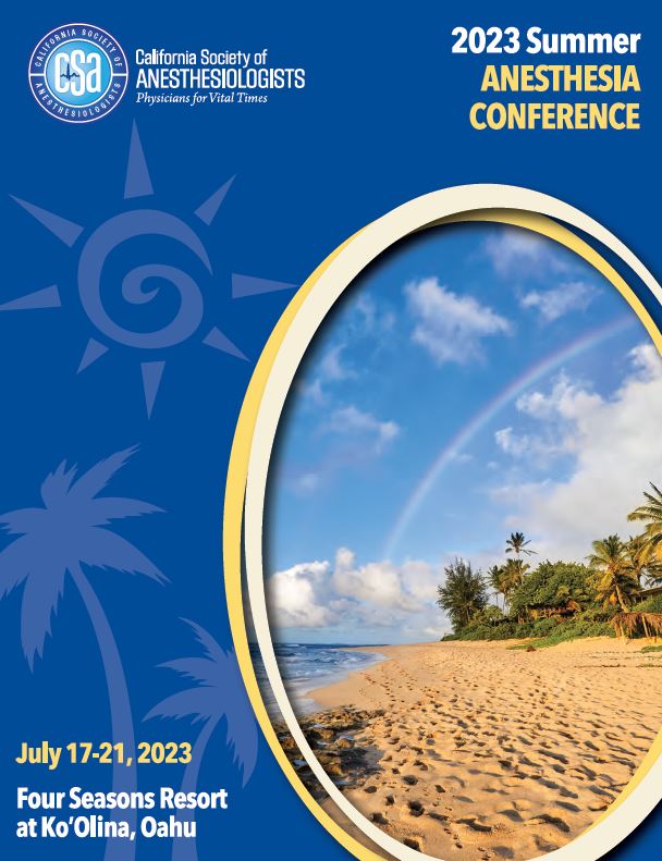 Brochure Available for the 2023 CSA Summer Meeting in Oahu at the @FourSeasons! Check out the program brochure for info about our world-class speakers: @LAsk8erdoc @ruthi_landau @drjohnpatton @RUBraveEnough @Nadia_Hdz_MD @paul_yost. Register today! bit.ly/3FmiS7d