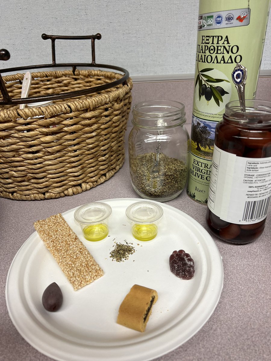 CCAgrade5's tweet photo. Today we did a Greek taste testing for our Ancient Athens intro. Olive oil right from Greece! Students were able smell and taste different oils - Greece won - of course. Thanks, Ben’s Olive Mill for my tour and inspiration! @CochraneAcademy #rvsed #Greece https://t.co/h6xM8t9H6A