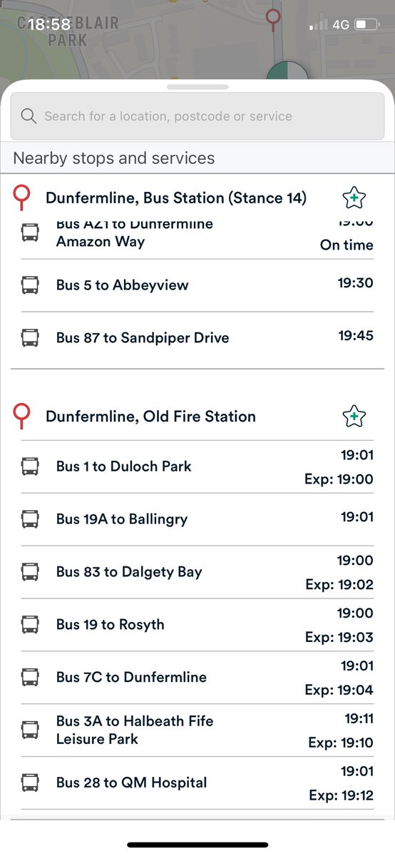 MissCP82's tweet photo. @StagecoachEScot can we get some clarity on the new bus timetables…the app clearly says the 1 goes to Duloch park yet we are told by your drivers it stops at abbeyview @cara_hilton @AudeLibDem 
This is on a Friday evening &amp; as a female on my own trying to get home clarity is key https://t.co/Yl402fsKNd