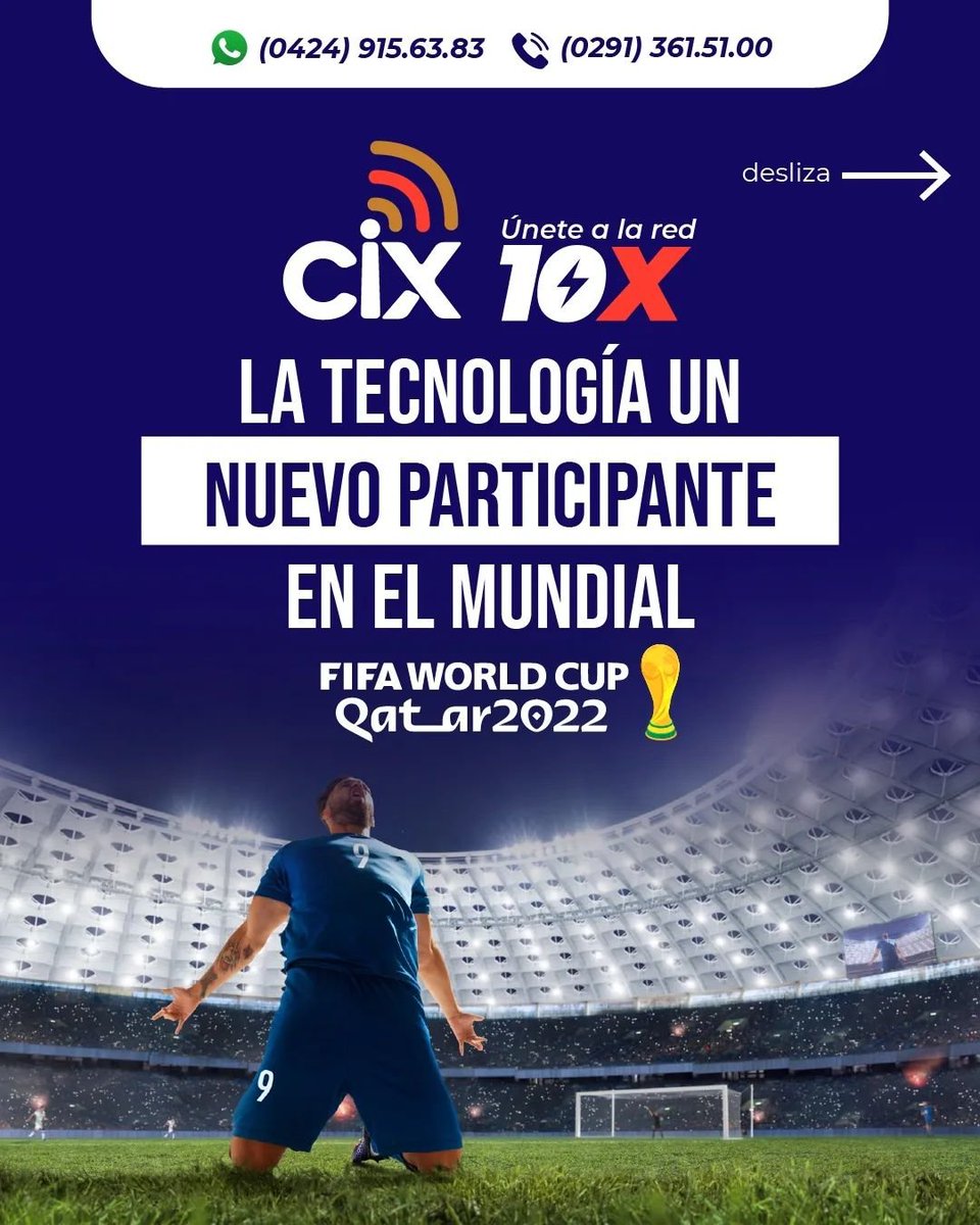 cixve's tweet photo. La FIFA está decidida a aprovechar los avances tecnológicos para mejorar el fútbol en todos sus niveles. ⚽💯
______
CIX ⚡ EL SÚPER INTERNET DE MATURÍN
#internet   #organización #tecnología #mundial #qtar2022 #venezuela #monagas #maturín #tipuro #juanico #floresta 
@Monagas_SC https://t.co/TcxcbetKc5