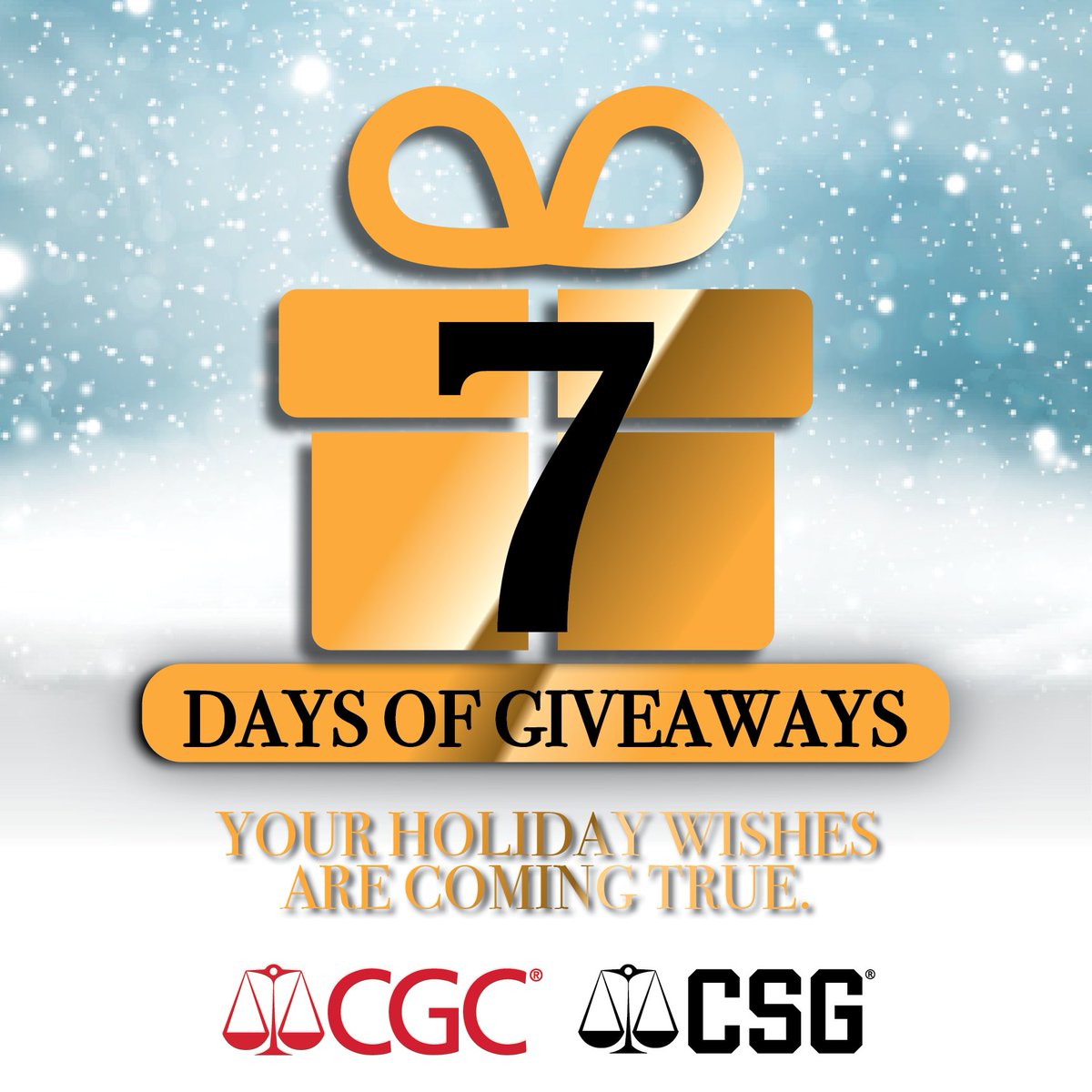 CGCCards's tweet photo. It’s the holiday season…and CSG has got some🎁for some very lucky #TeamCSG followers! Do ❤️gifts? We know you do! 😊 To spread some holiday cheer, we’re kicking off our #CSG7DaysofGiveaways this Monday, December 5. We’ll see you soon, but until then HAPPY HOLIDAYS!
#CSG https://t.co/QrxMsu6MRM