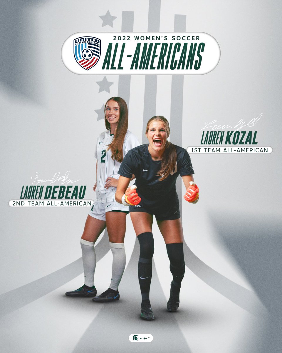 Michigan State never had two All-Americans in a single season… until now.

CONGRATULATIONS to Kozal and DeBeau on earning some of the highest honors in our game🇺🇸🇺🇸🇺🇸

#GoGreen