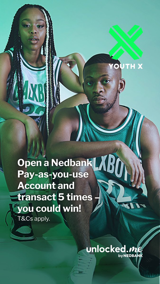 Nedbank collab with @GALXBOY are giving away exclusive #YouthX merch . Open a Nedbank Pay-as-you-use account, transact 5 times and stand a chance to win. Join us this Saturday, 3 Dec, at Victoria Yards for the 2022 #YouthX Summit & open your account on site. T&Cs apply.