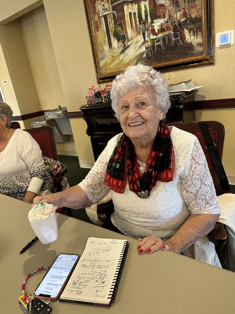 Our Villa residents warmed up with a special hot cocoa at our community meeting yesterday ❄️☕️🍫