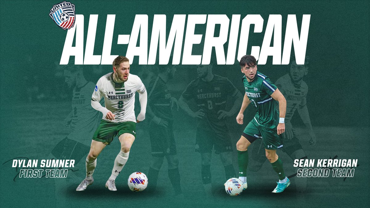 Congratulations to Dylan Sumner and Sean Kerrigan of <a href="/hurstmsoccer/">Mercyhurst Men's Soccer</a> for being named USCA All-Americans!

📰: bit.ly/3OVXo4k