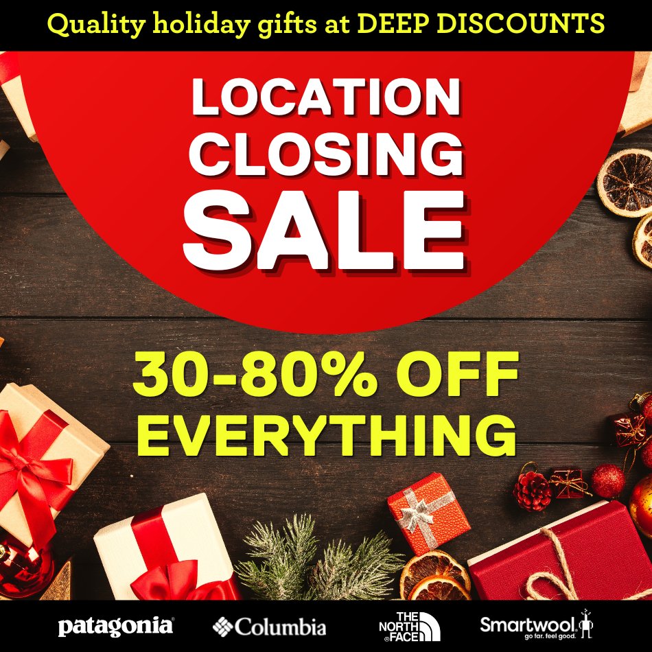 RuggedChampaign's tweet photo. Score big savings on your holiday shopping list at our Location Closing Sale at Carriage Center! The sale is still going strong and you can save 30-80% STOREWIDE on clothing, outerwear, footwear, gear, accessories and more from your favorite brands!
Sale Location: 2017 S Neil St https://t.co/ePy5N5TPew
