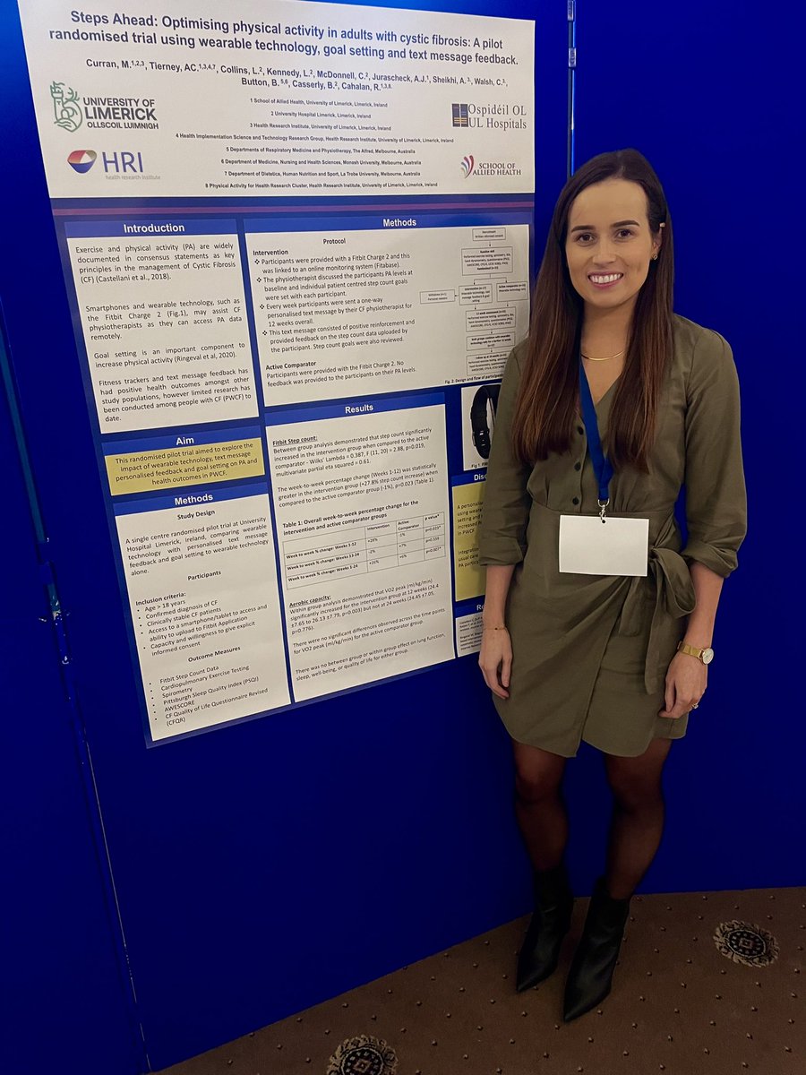 1/2 The final chapter of my PhD 🙌🏻Presented today @irishthoracicS ! published last month in @JournalofCF @AudreyTierney @roisinc1 @ULHospitals @AlliedHealthUL #physicalactivity #cysticfibrosis