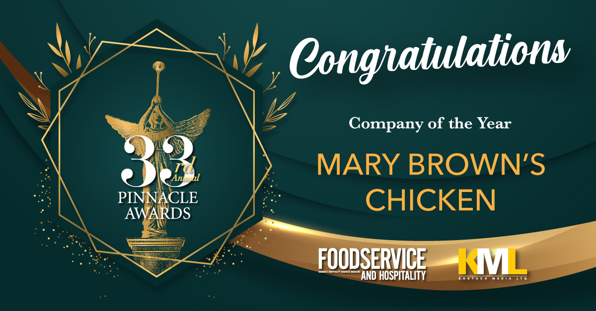 Congratulations to <a href="/MaryBrowns/">Mary Brown's</a> for being awarded the Company of the Year, sponsored by <a href="/npdgroup/">The NPD Group</a> at the #KMLPinnacleAwards2022