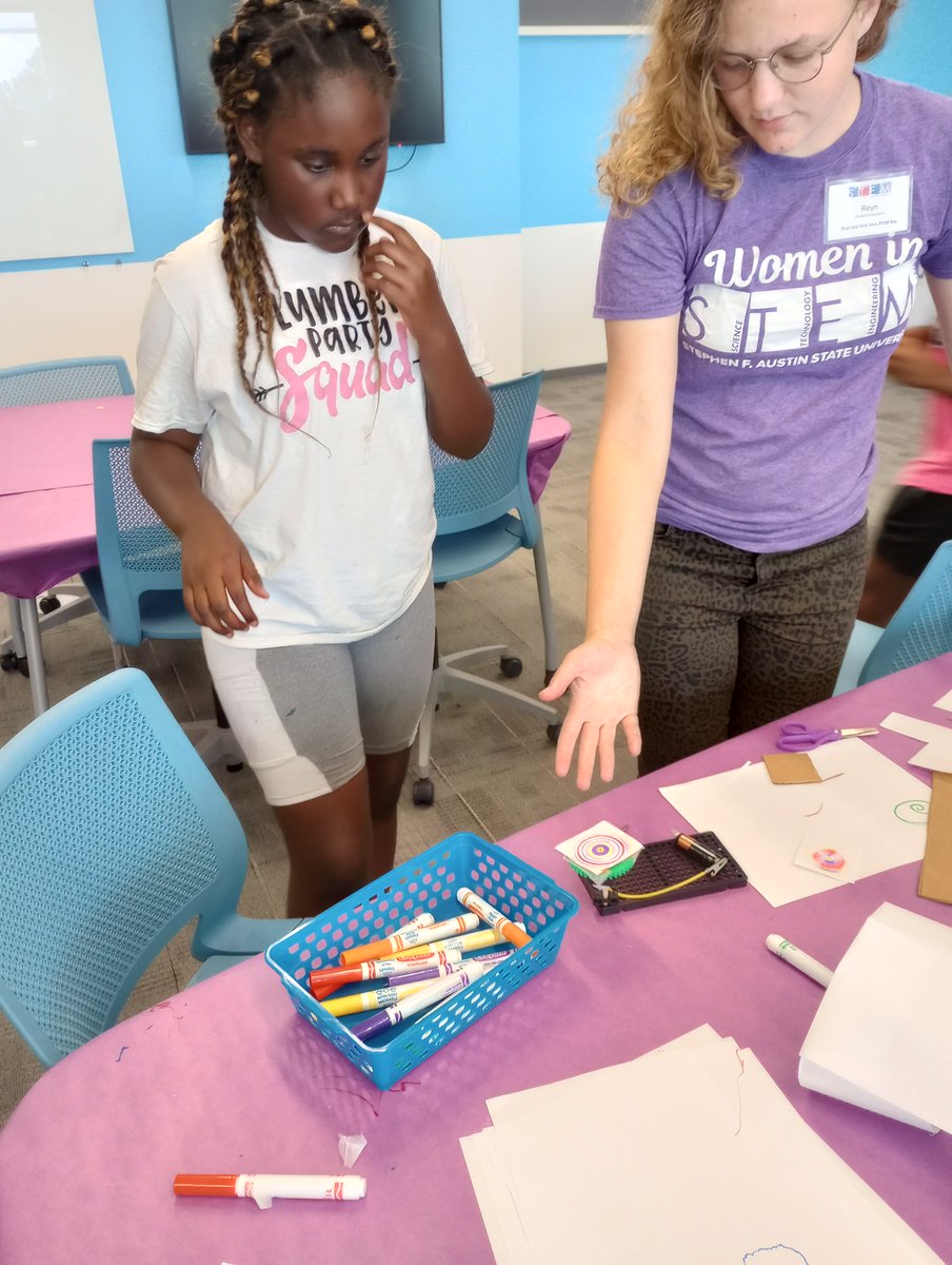 SFASTEMcenter's tweet photo. Boys &amp; Girls Club students from Lufkin explored some basics of coding by programming a Kubo robot and were engineers for the day by designing and creating a Wigglebot!

#SFASU #STEM #Coding #Robot #Engineering #Building #BoysandGirlsClub #ColeSTEMbuilding https://t.co/6k33JiKTNU