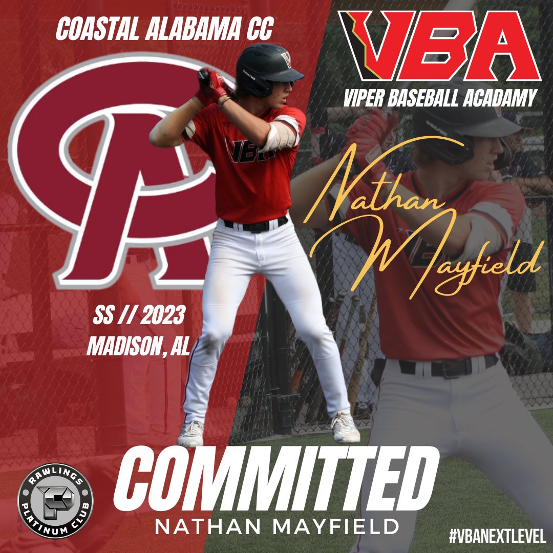 ViperBaseball_'s tweet photo. VBA to the Next Level. Congratulations to Nathan Mayfield on your commitment to Coastal Alabama Community College!
@natemayfield2 @BJHSBaseball @CACCWarhawksBsb
#VBAFamily #Vipes #VBANextLevel https://t.co/bZpxmxoPHU