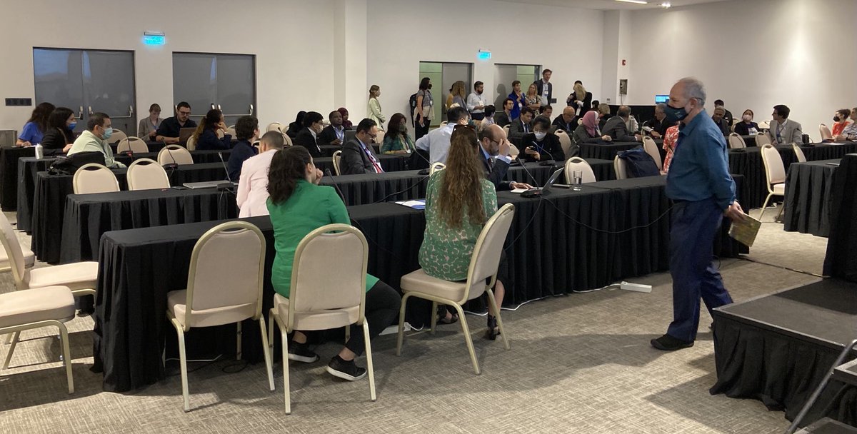 MelanieBergma18's tweet photo. #AskAScientist was a great success: So many interested delegates &amp; questions! Plus it was really fun, too! Now, we have a better feel for what information is needed, so we can target capacity building activities during the intersessional period &amp; #INC2.
#SciComm #PlasticsTreaty. https://t.co/Nyz73q6yz4