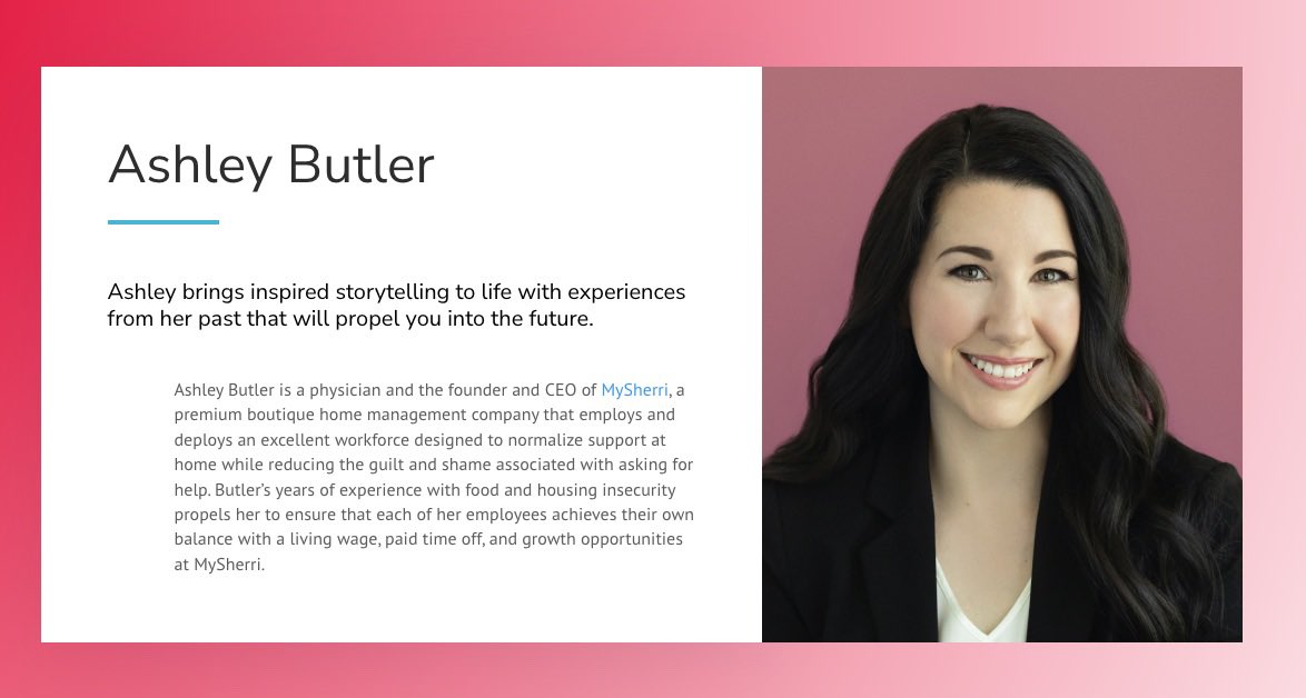 It’s time for our speaker reveals! 

Our first speaker is Ashley Butler- an entrepreneur who transitioned from the medical world to the start-up world. 

Tickets are selling fast so get yours today at eventbrite.com/e/tedxblooming…!

#tedx #tedxbloomington #tedtalks #newbeginnings