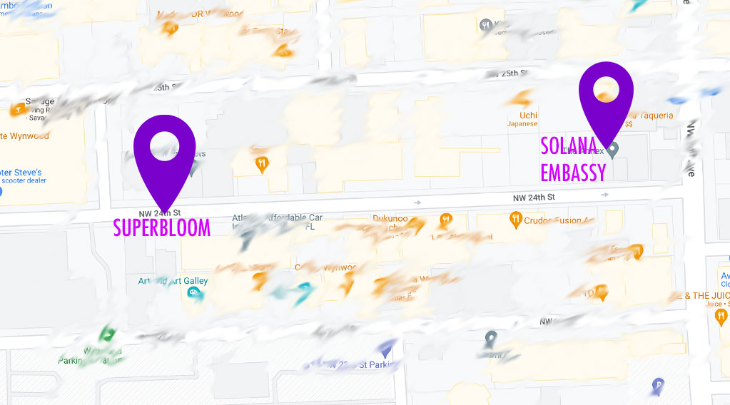 feral_studio's tweet photo. If you‘re at the @MonkeDAO or @DeGodsNFT party today at @solanaspaces then  please drop by our Art Installation at the other end of the block!  It’s a 3 minute walk.  Open  3pm  to  2am we  would  love  to  see  you  anytime!

Let’s walk you through what we’re up to 👇 https://t.co/7fhbWGhjvA