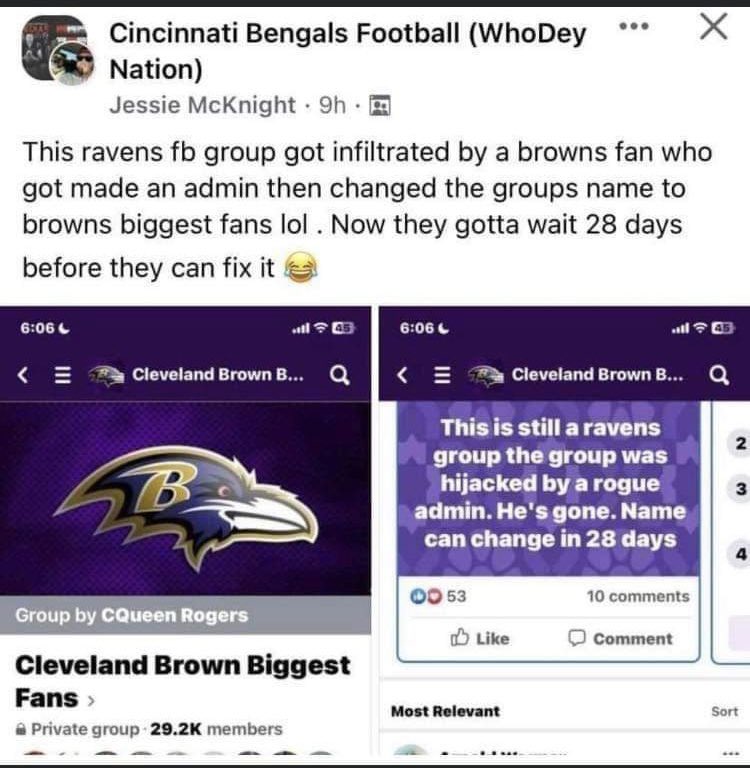 CraigAFountain's tweet photo. Savage. 🤣🤣🤣 #Browns https://t.co/XvundbwiPm
