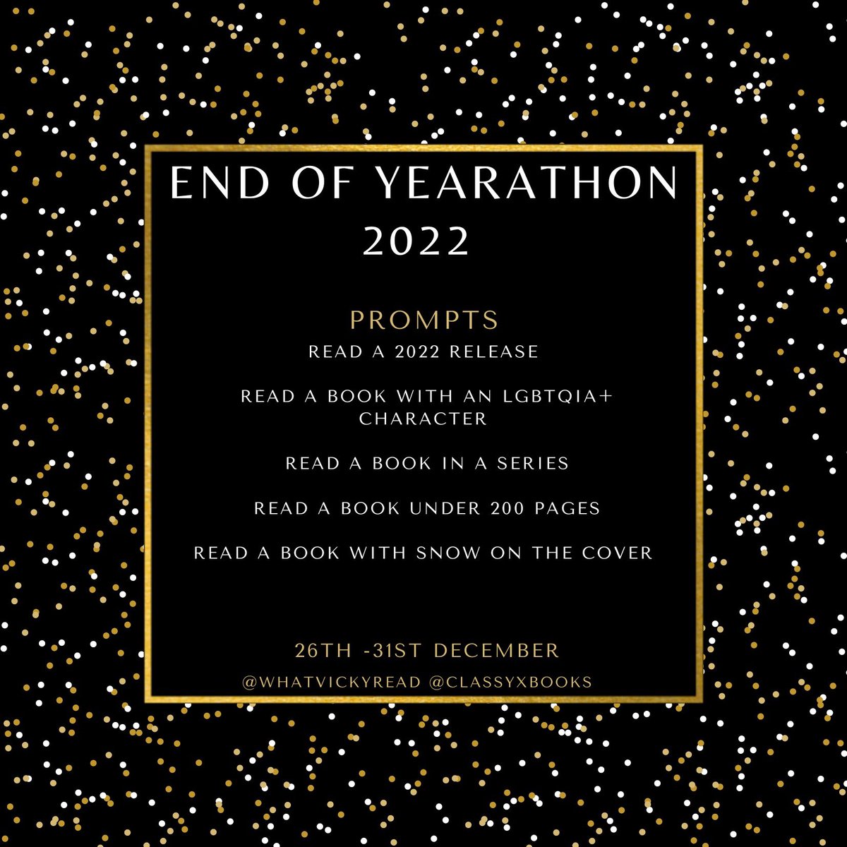 End of Yearathon ✨ tweet media
