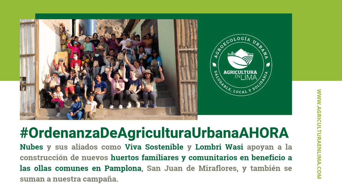 CencaPeru's tweet photo. #OrdenanzaDeAgriculturaUrbanaAHORA   
✊ Nuevos huertos familiares y comunitarios multiplicándose por la ciudad podrían beneficiar a más ollas comunes como lo hace este caso ejemplar de Pamplona.Sin embargo, @MuniLima no ha emitido dictámenes para su aprobación. #ElHambreNoEspera https://t.co/LymzMoyvIZ