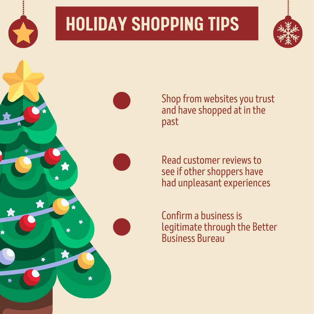 Don't get scammed this holiday season, and practice these safe shopping tips! 

pressherald.com/2022/11/30/how…