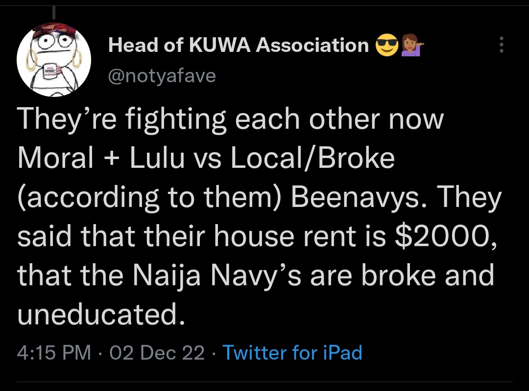 Queenie_xxxx's tweet photo. You know very well that what these particular people are saying is in no way a representation of what BeeNavy as a fanbase thinks of Doyin. 

But you'll still go ahead &amp; record it &amp; post for your teammates to see so the fights btn both fanbases can continue. https://t.co/z4H84GhJqx