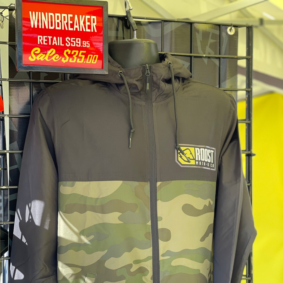 Missed getting your Roost Camo Windbreaker at Mini O's... well your in luck... we are producing more just for the Holidays.  Call or email us to get yours pre-ordered and sent out to you!