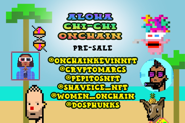 🌊Big News

re-opening of Pre-Sale starts TODAY!

Added to the pre-sale list is the awesome <a href="/Women_OnChain/">WomenOnChain 🥇👩🏻⛓</a> &amp; the wild <a href="/dosphunks/">DOS Phunks NFT</a> 

Starting today Pre-Sale is open for all holders of these projects
@OnChainKevinNFT 
<a href="/cryptomarcs/">Crypto Marcs</a> 
<a href="/PepitosNFT/">Pepitos</a> 
<a href="/Women_OnChain/">WomenOnChain 🥇👩🏻⛓</a> 
<a href="/dosphunks/">DOS Phunks NFT</a> 

OS link👇