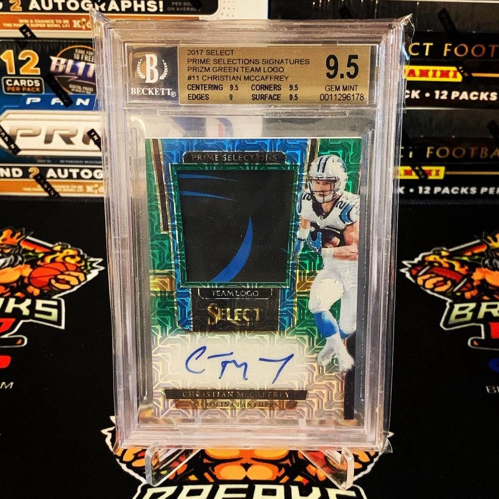 BreaksofGod's tweet photo. @CMC_22 making a MASSIVE splash in our breaks, right after his big move to San Fran! ☀️🏈

A CLEAN 2/20 Rookie Auto from @PaniniAmerica  Flawless and a truly RIDICULOUS 4/5 Select Green Prizm RPA with 9.5 and 10 BGS grades!!! 🤯😍

ONLY FIRE with BoG!🔥🔥 

#PulledByBoG #TheHobby https://t.co/IhV0PPzffV