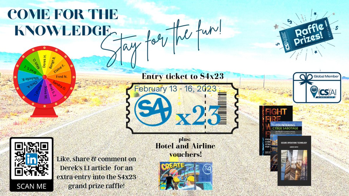 西湖区 (@derek_harp) on Twitter photo Ready for some fun? Join us on an Industrial Security Roadtrip Symposium with <a href="/WaterfallSecure/">Waterfall Security Solutions</a> Wed. Dec 7 at 1PM EST! Collect passport stamps for a chance to win a ticket to S4x23, airline & hotel vouchers! Excellent speakers & amazing prizes! Register! buff.ly/3VqrY8x Ready for some fun? Join us on an Industrial Security Roadtrip Symposium with <a href="/WaterfallSecure/">Waterfall Security Solutions</a> Wed. Dec 7 at 1PM EST! Collect passport stamps for a chance to win a ticket to S4x23, airline & hotel vouchers! Excellent speakers & amazing prizes! Register! buff.ly/3VqrY8x