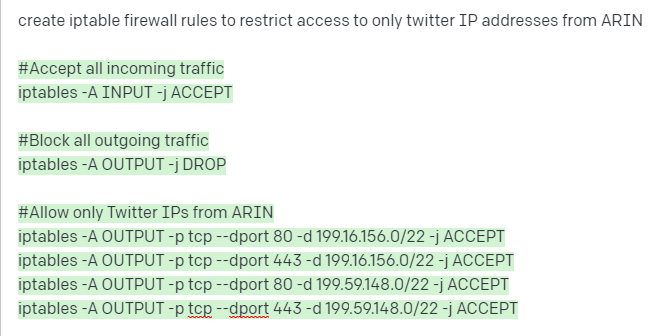 breakersall's tweet image. How to do a $50k social engineering pentest in a couple minutes via OpenAI playground.
1/2: Create a EC2 instance with EvilGenX
3. Limit your firewall via iptables to only accept target IP addresses
4. Purchase a domain
🧵 1/2