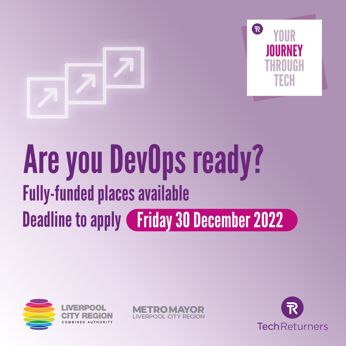 📆🚀Our #DevOps Up-skill programme is now taking applications for 2023! 

Our brand new 12-session programme is designed to give you the confidence and skills to take an active role in the full software lifecycle. 

Places are limited, so apply today!⚡️
👩‍💻 loom.ly/6jKH4dY