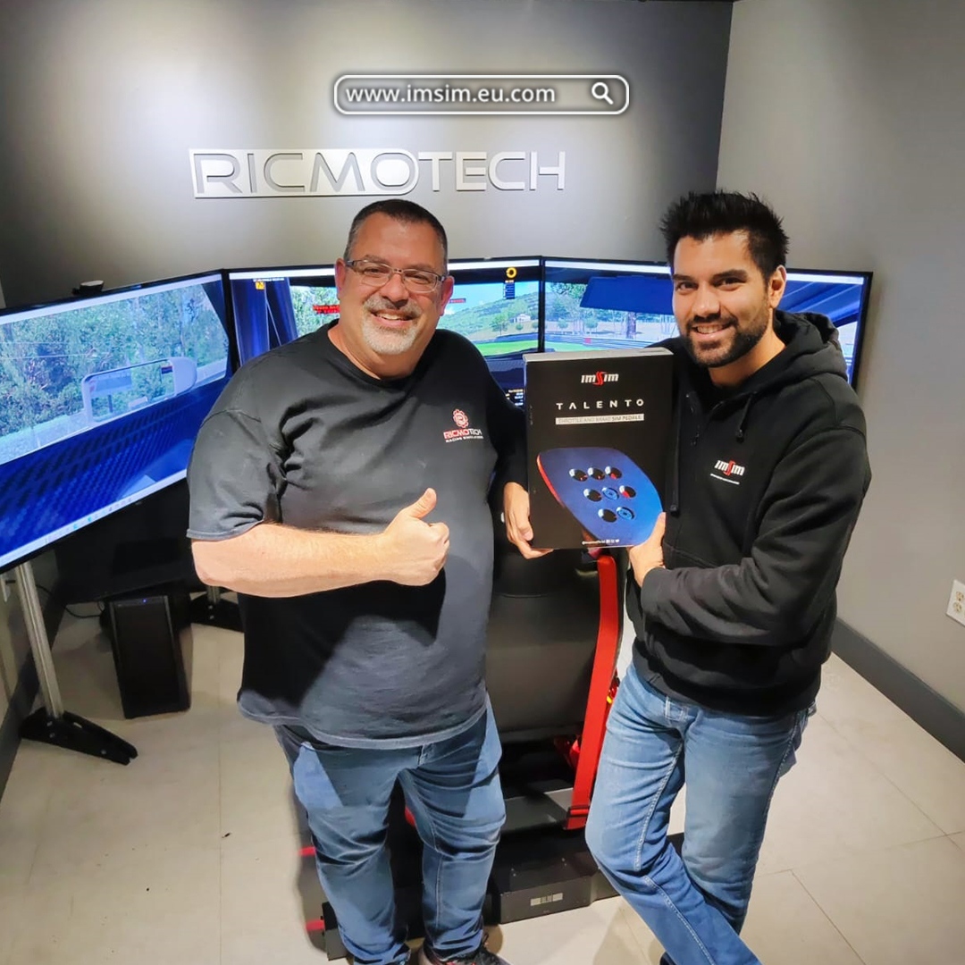 We've visited our good friends and official ImSim TALENTO Pedals resellers in the USA, @ricmotech⁠ l8r.it/1Juy ⁠ #imsim #talentosimpedals #sim #simracing #simpedals #simracinghardware #motionsimulator #simulator #racingsimulator⁠