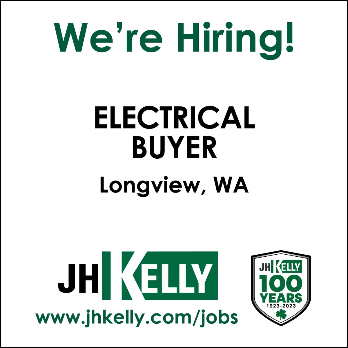 PortlandMechCG's tweet image. We have a great job opportunity for an ELECTRICAL BUYER in Longview, WA. ✅ To learn more and apply online, visit: jobs.ourcareerpages.com/job/711410 Or view all of our available positions at jhkelly.com/jobs 🍀 #JHKcareers #JHKelly #Since1923 #Hiring #Jobs #Electrical #Buyer