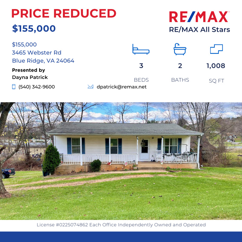 PatrickTeam's tweet image. Investor opportunity to own in Botetourt County... with a few repairs, this one will Gain Equity Quickly! 3-BR, 1.5BA home onunfinished walk...

Click here for details:
remax.com/VA/BLUE-RIDGE/…