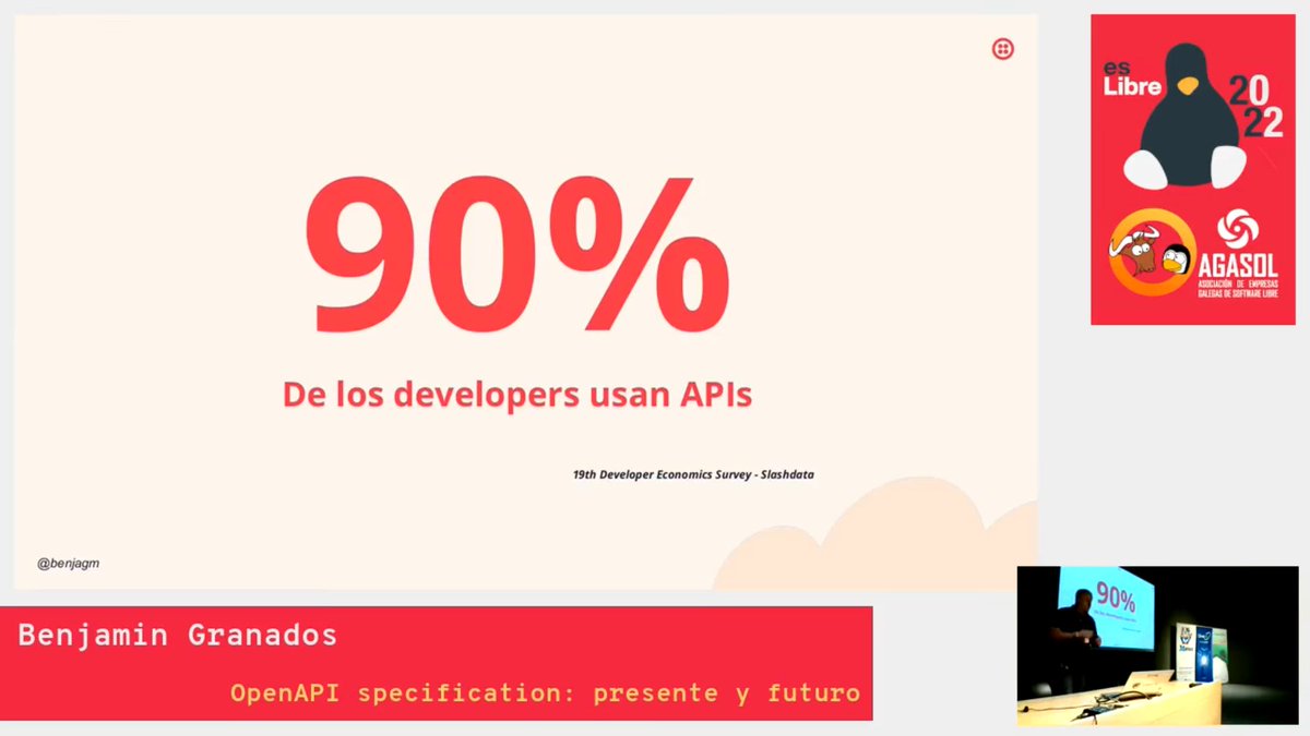 esLibre_'s tweet image. 💡 Recordando #esLibre2022:

📌 @benjagm: &quot;OpenAPI specification: presente y futuro&quot;

🐧📽️: w.wiki/5YfV

‼️ Abierto envío de propuestas para #esLibre2023 hasta el 15 de enero

🔗: eslib.re/2023/propuestas