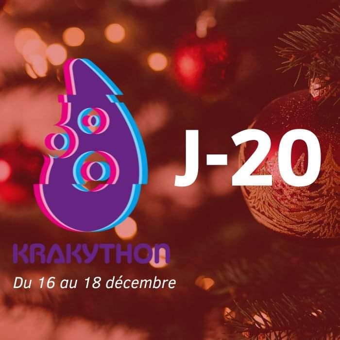 J-20 avant le début du Krakython 2022

Nous avons tellement hâte de vous faire découvrir les nombreuses surprises qui vous attendront pour cette prochaine édition ! Restez connecté sur Krakython.fr