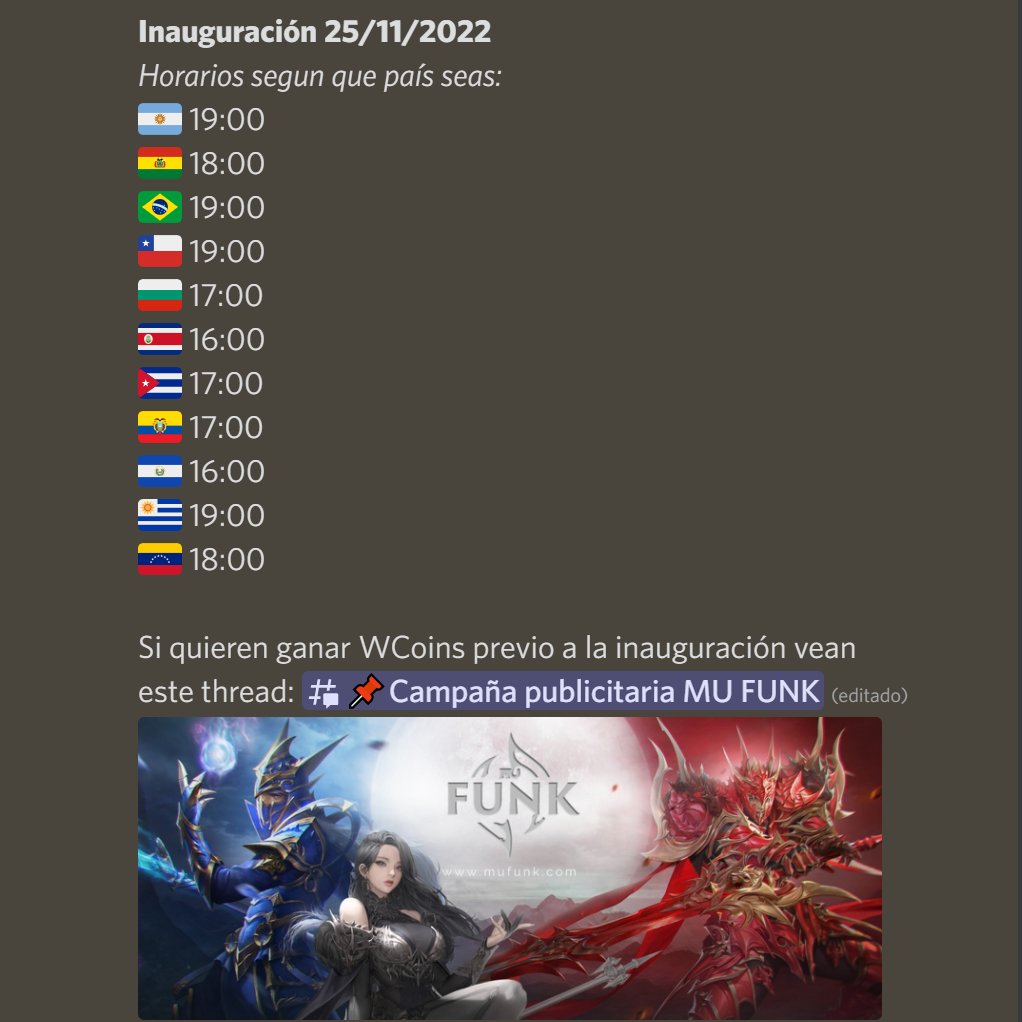 FunkyMMO's tweet photo. Hoy inauguramos nuestro servidor de Mu Online, no se duerman y vengan a jugar con sus amigos que va a estar buenisimo!
https://t.co/swrcCWb52A
#MuOnline #MuServer https://t.co/OZXQnPaqab