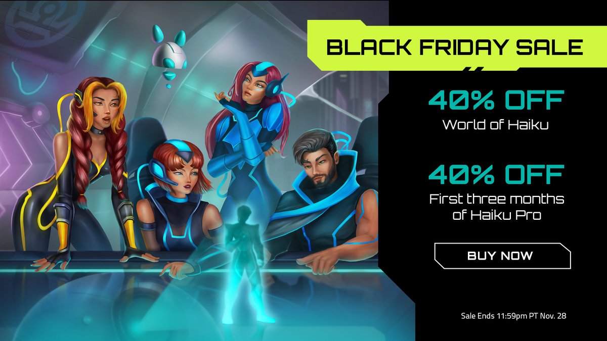 HaikuInc_'s tweet photo. Weโre kicking BLACK FRIDAY off with a BANG!๐ฅ Have you been eyeing the Haiku range? Hereโs your chance to become a cybersecurity pro at the LOWEST. COST. EVER. Play WOH --> https://t.co/EsmY1NxpEk Play HP --> https://t.co/yQE1HlclXW
#worldofhaiku #haikupro #cybersecurity https://t.co/iou80revlO