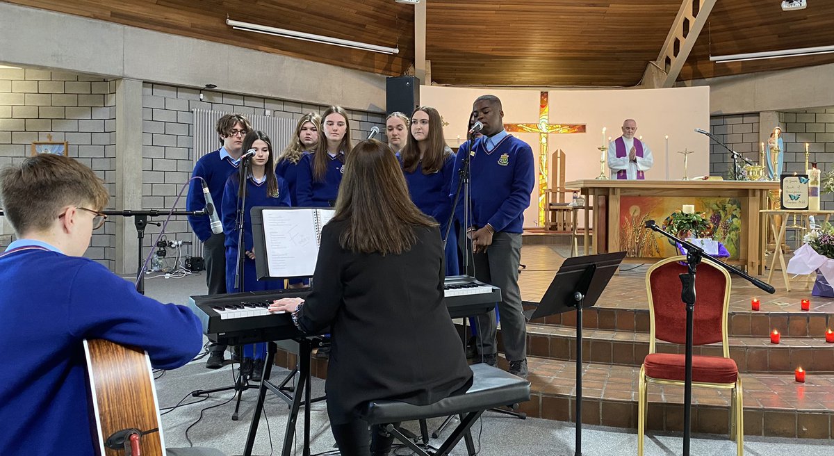 stjosephsrush's tweet photo. Thanks to our @STJREDept and Music Department for organising a beautiful Remembrance Service today in St Maurs church. https://t.co/li3iYIYpmm