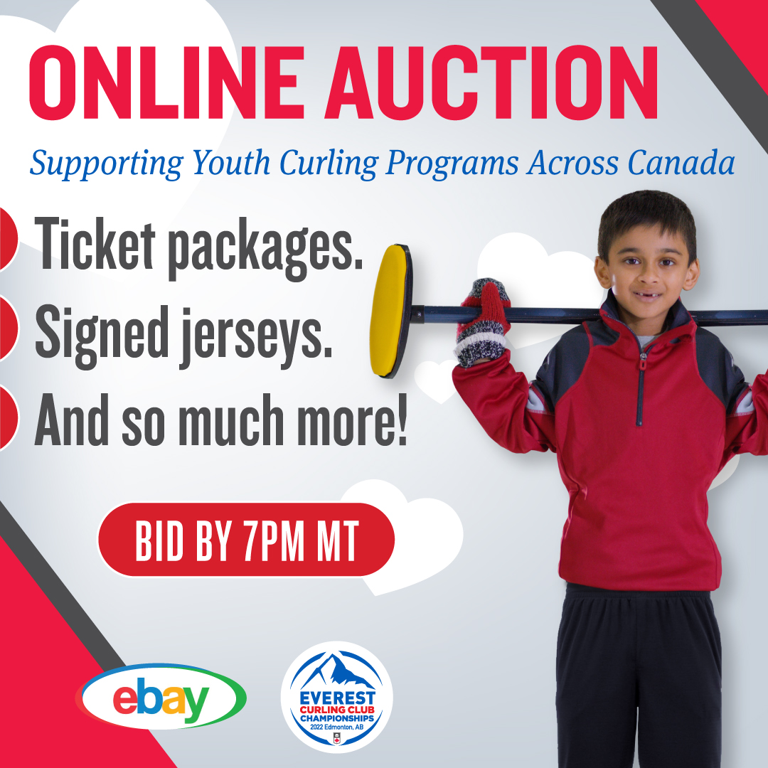 LAST DAY! Bidding closes at 7pm MT. Don't miss your chance to bid on amazing prizes, including Season of Champions ticket packages, autographed jerseys, and unique prize items from across the country. BID NOW ➡️ curling.ca/foundation/202…

#CCCC2022