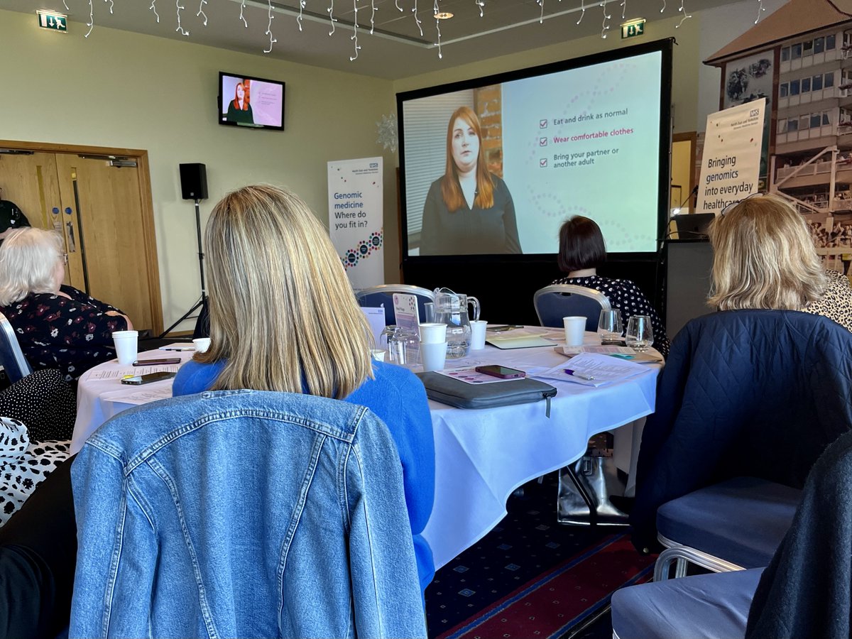 NEYGenomics's tweet photo. A 'WORLD' PREMIER 
An exciting first for the team (&amp; audience) was the chance to show the 1st of a series of films they've developed for patients covering the main reasons that a referral to a fetal medicine clinic will have been made. @kellycohenLeeds @JenCampbellKhan @NHSgms https://t.co/oXRCewebLC